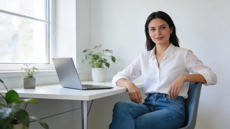 Blue Jeans Looks for Women Entrepreneurs Working from Home
