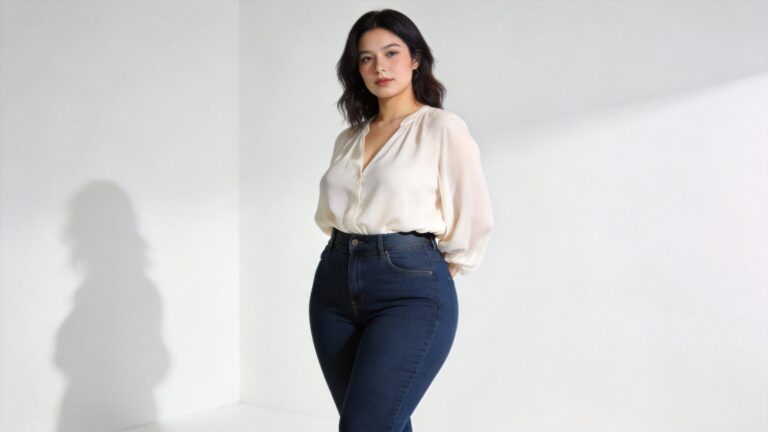 Blue Jeans Outfits for Pear Shaped Women