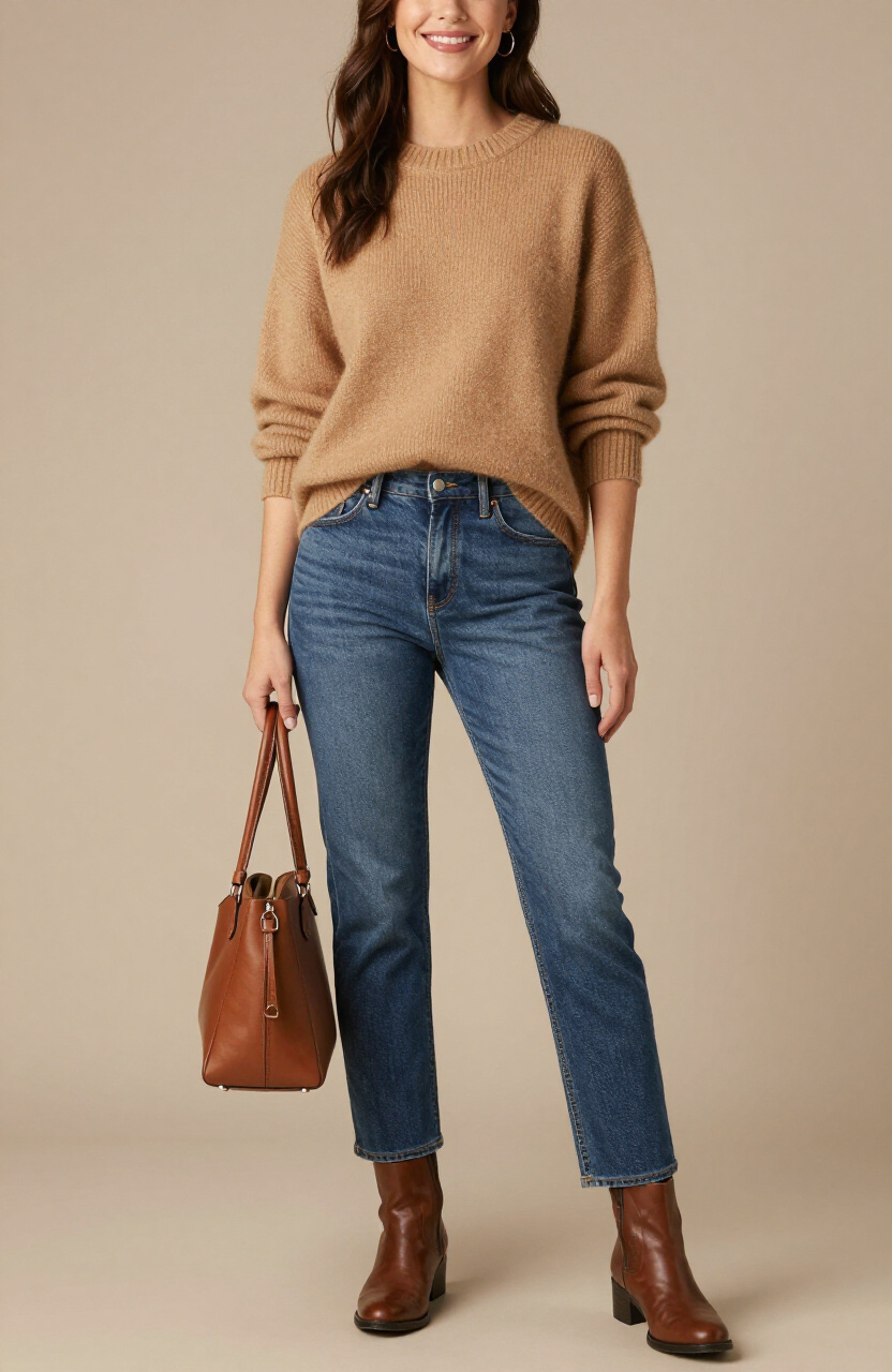 Camel Sweater Look