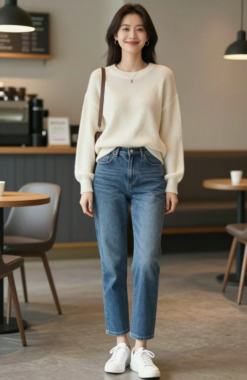 Casual Denim Sweater