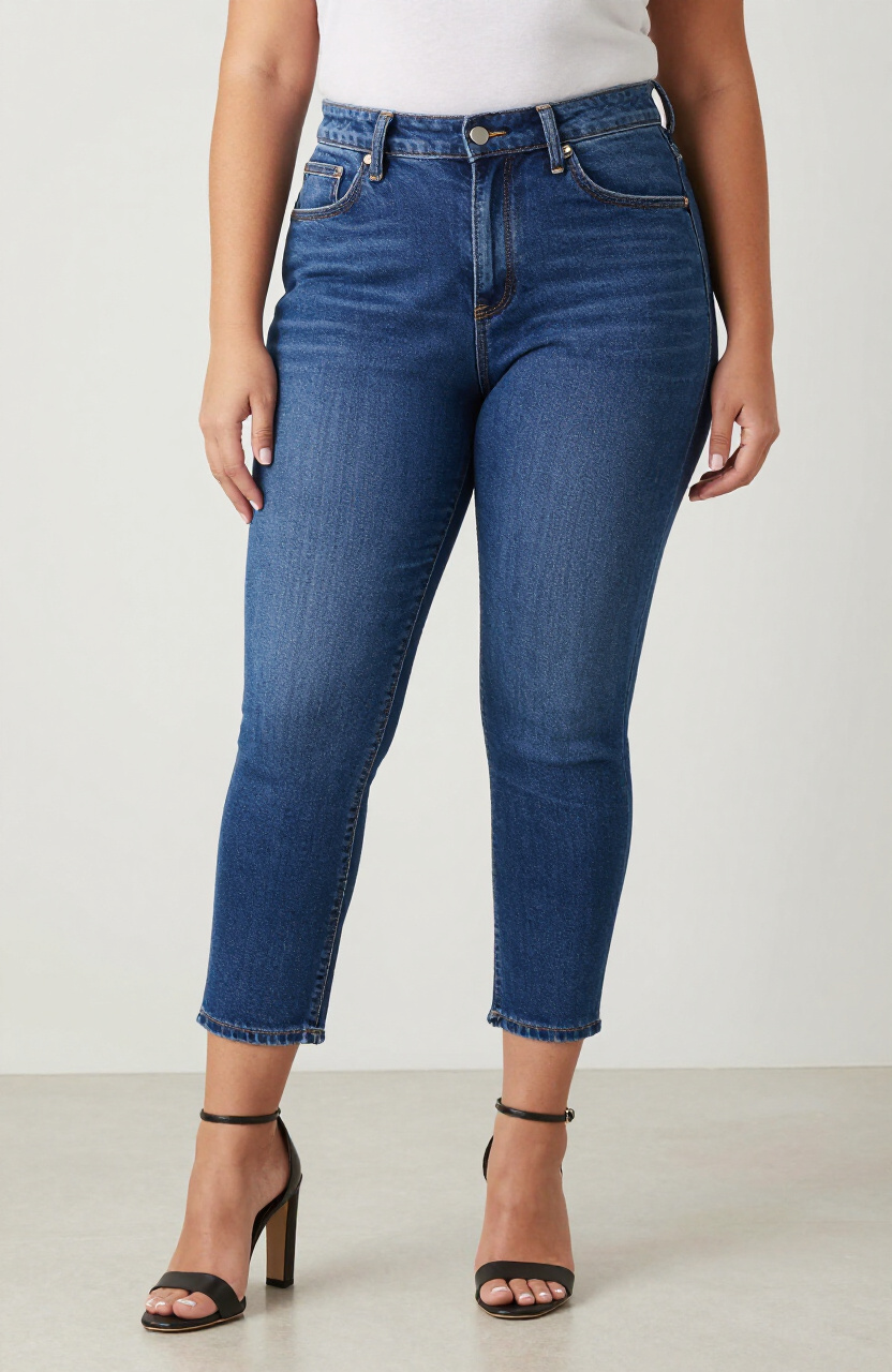 Cropped Denim Pants