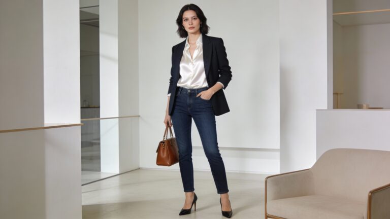 Elegant Blue Jeans Outfit Ideas for Sophisticated Women