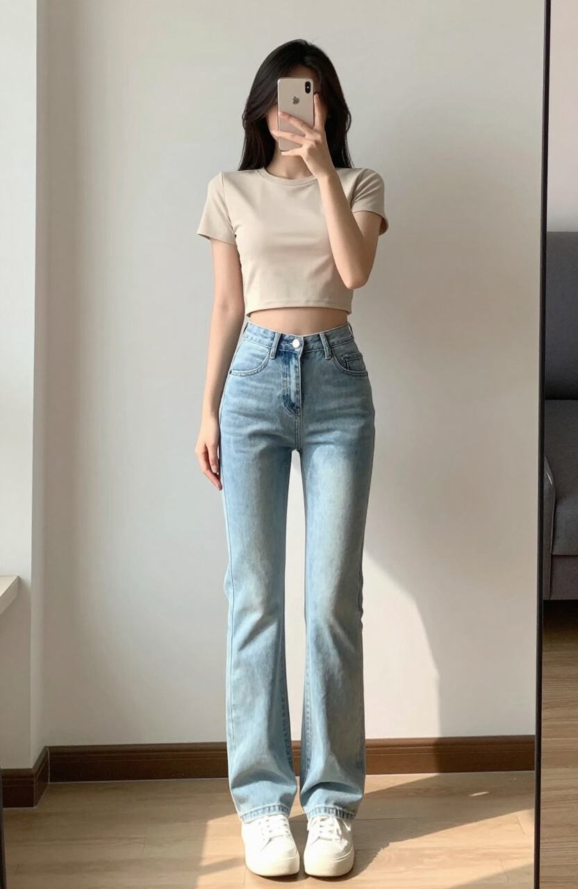 High-Waisted Jeans