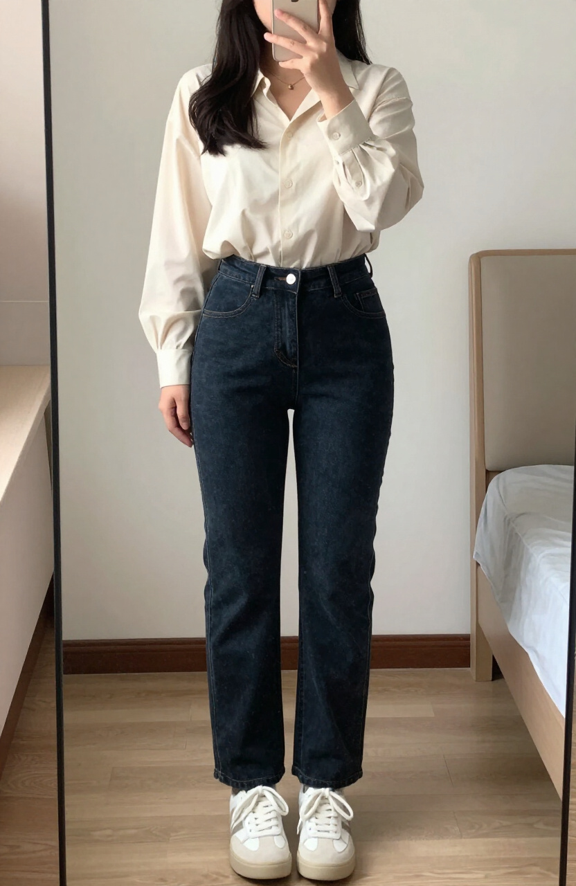 High-Waisted Jeans