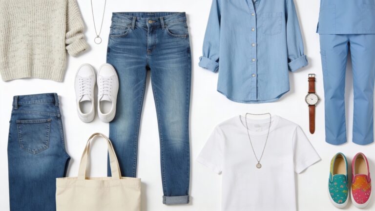 Stylish Blue Jeans Looks for Nurses on Their Days Off