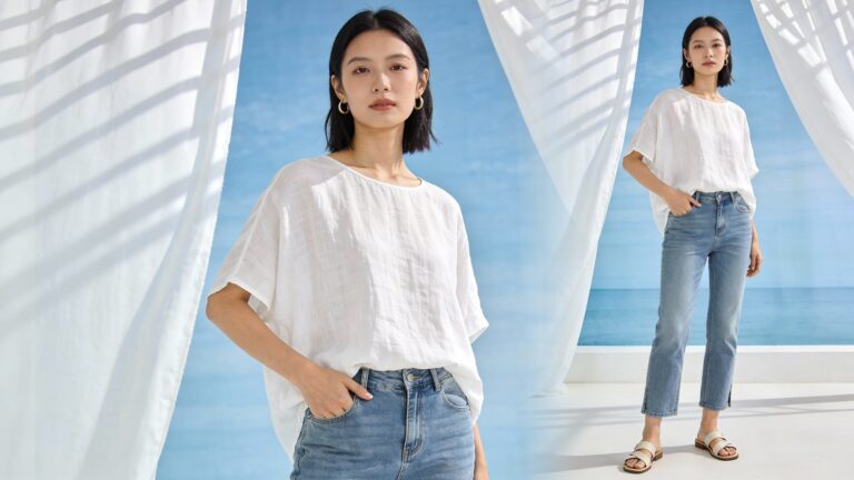 Summer Blue Jeans Looks for Women Who Hate Being Hot