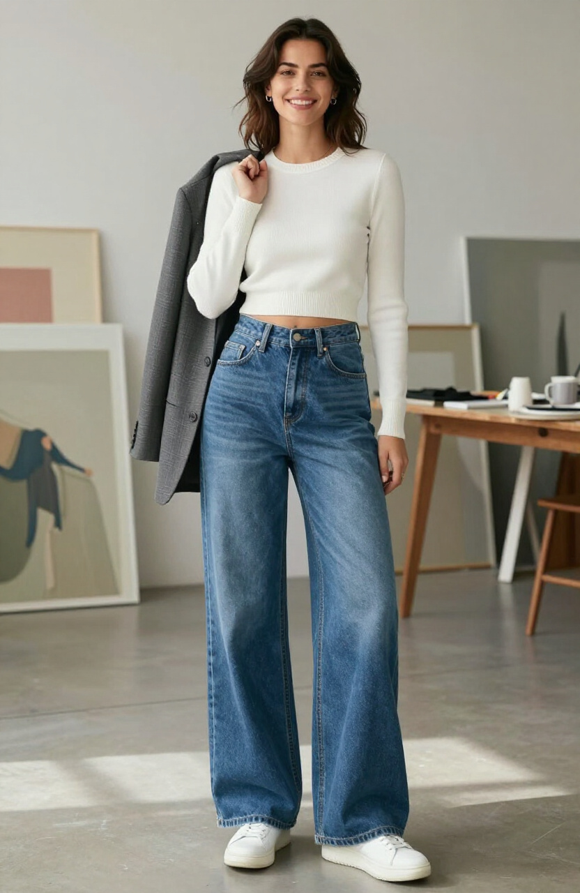 Wide-Leg Jeans