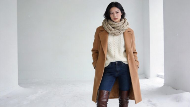 Winter Blue Jeans Outfit Ideas for Women Who Stay Warm