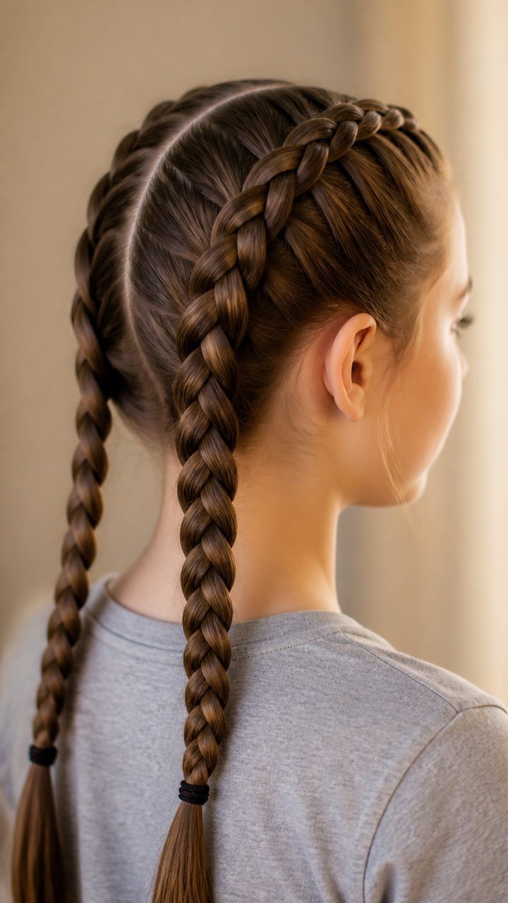 Double Dutch Braid Pigtails