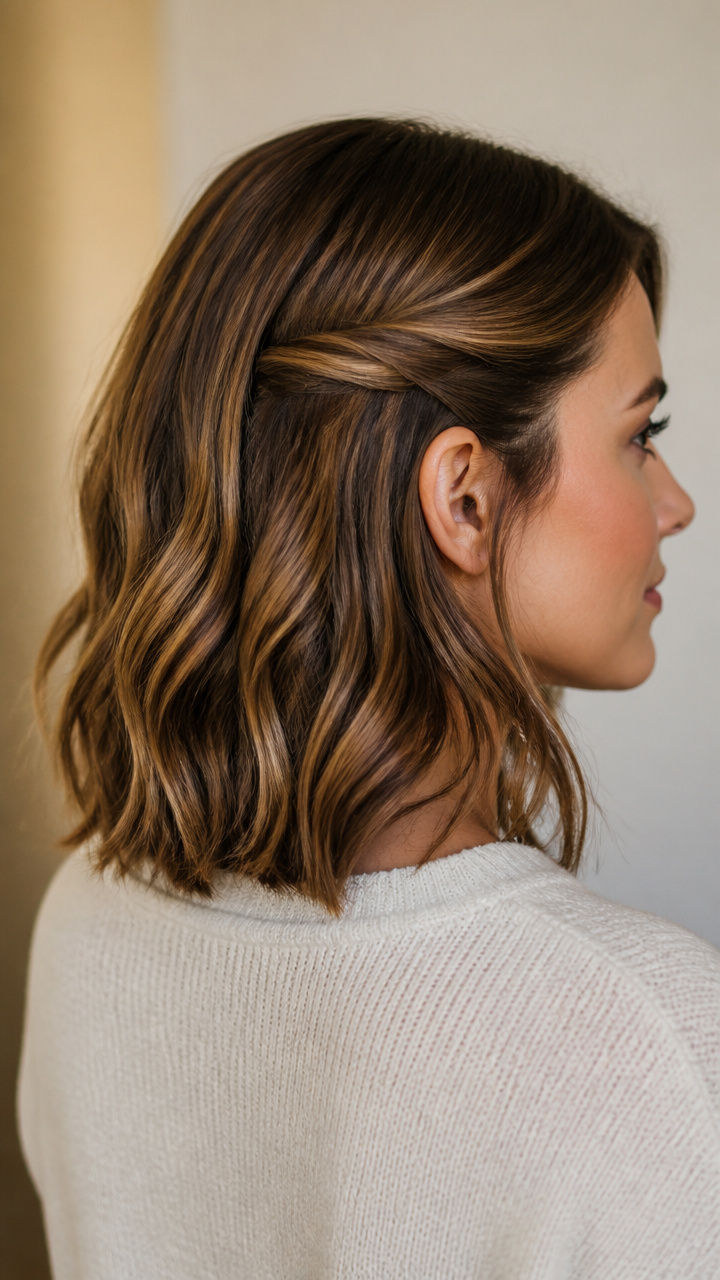 Wavy Lob With Tucked Side