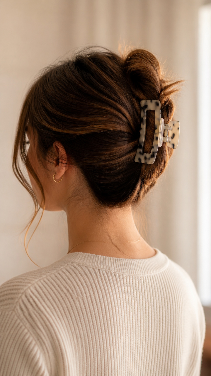 Simple Claw Clip Updo