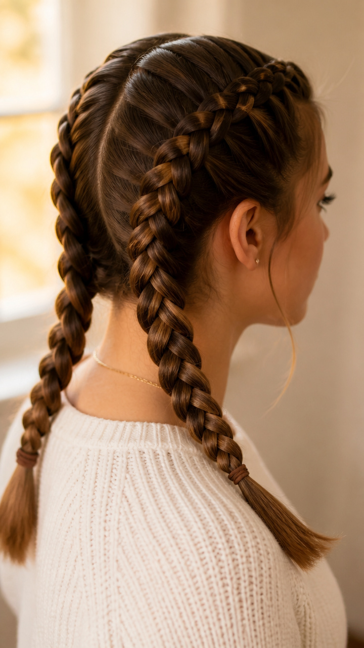 Double Dutch Braids Low