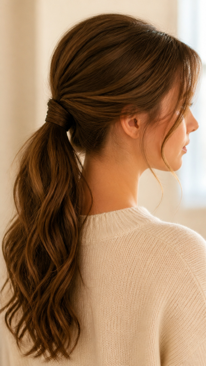 Side-Swept Pony with Wave