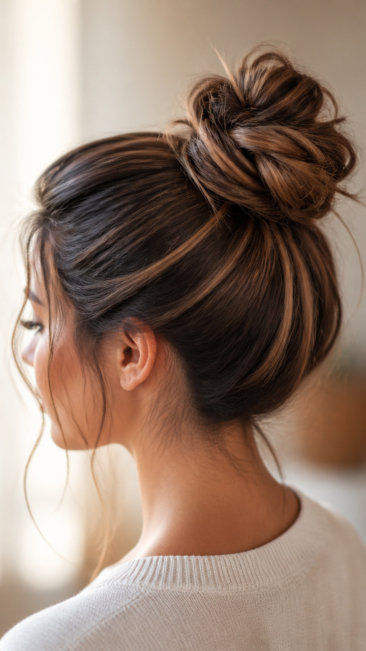 Loose Top Knot With Volume