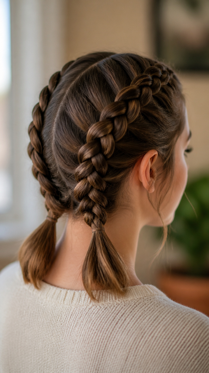 Double Dutch Braids Low