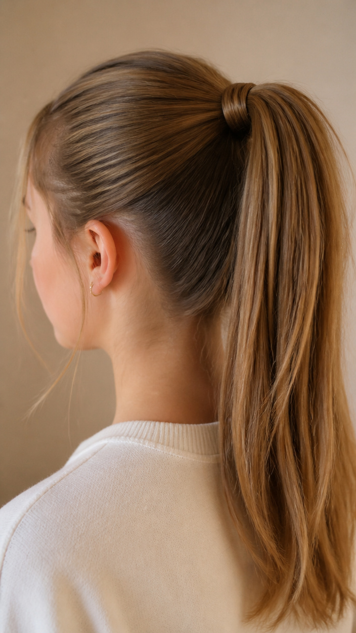 High Pony With Wrapped Elastic