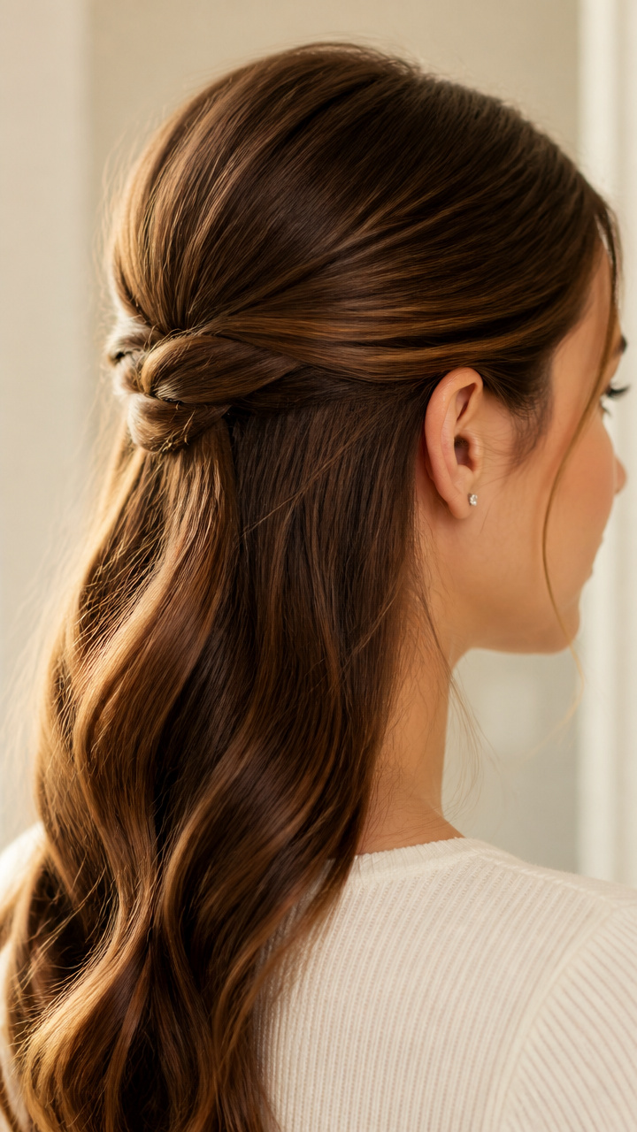 Sleek Half-Up Twist