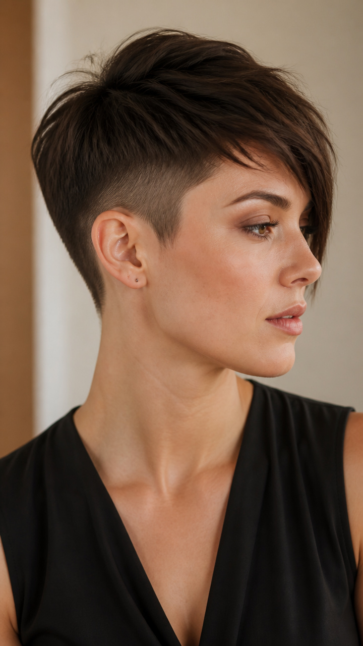 Asymmetrical Pixie with Tapered Sides