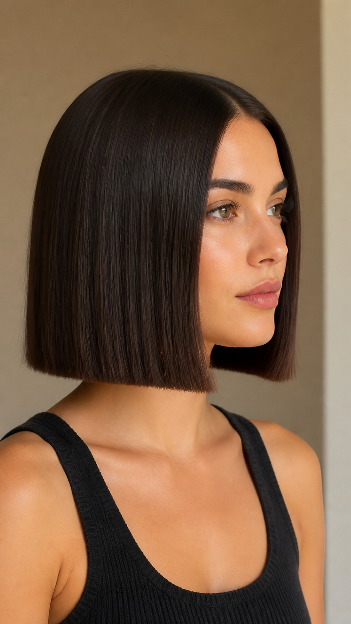 Blunt Cut with Center Part