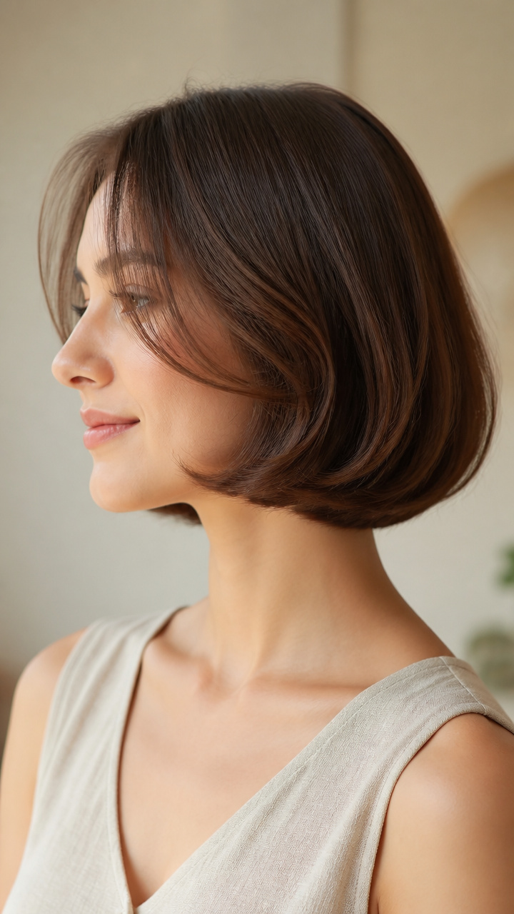 Curled Under Chin-Length Bob