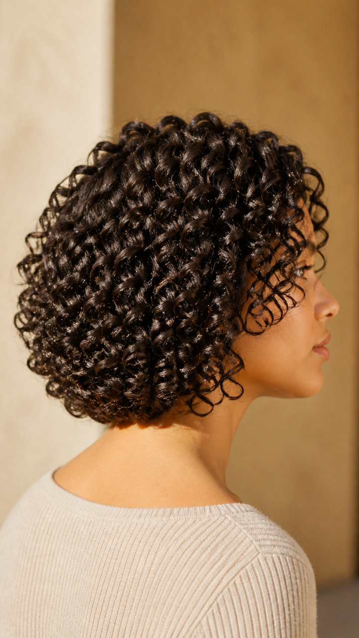 Curly Bob with Defined Clusters