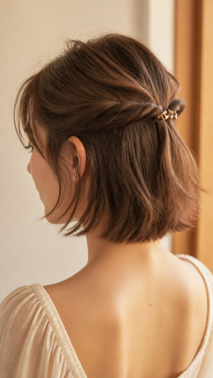 Half-Up Twist with Mini Clips