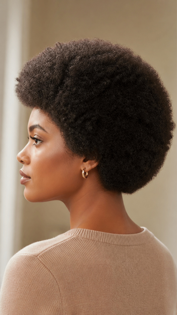 Natural Afro with Defined Shape