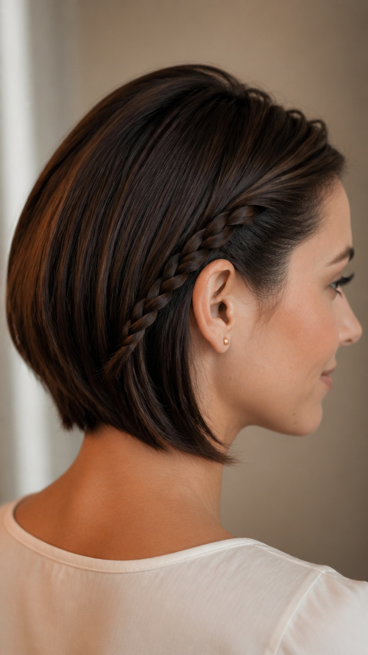 Ribbon Braid Behind One Ear