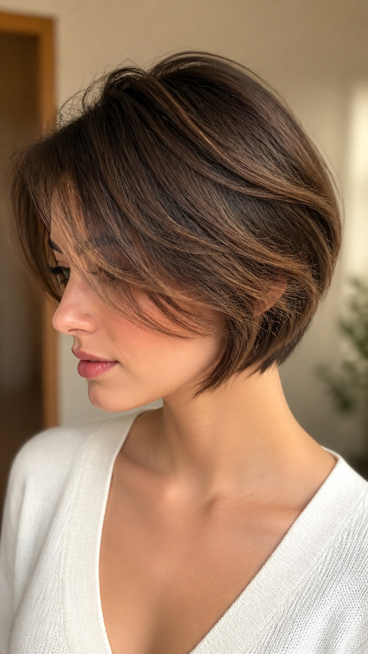 Side-Swept Bangs with Volume