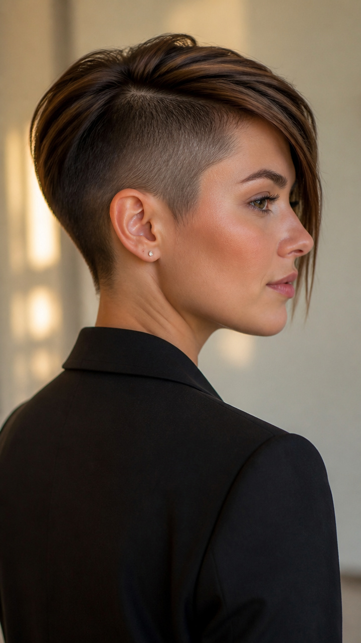 Sleek Asymmetrical Undercut