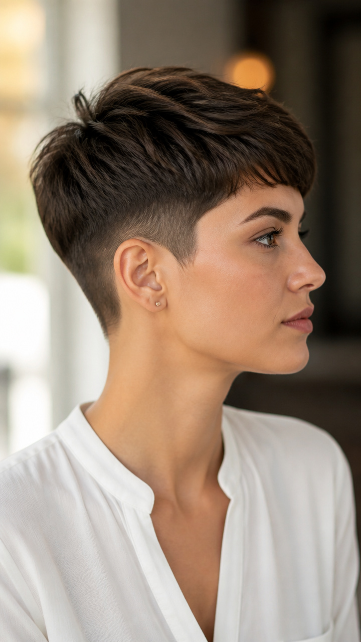 Textured Crop with Faded Sides