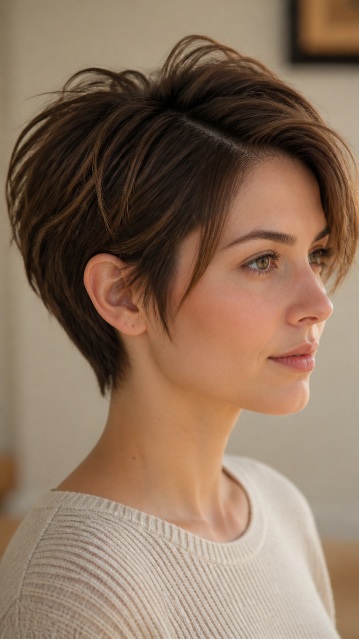 Textured Crop with Side Part