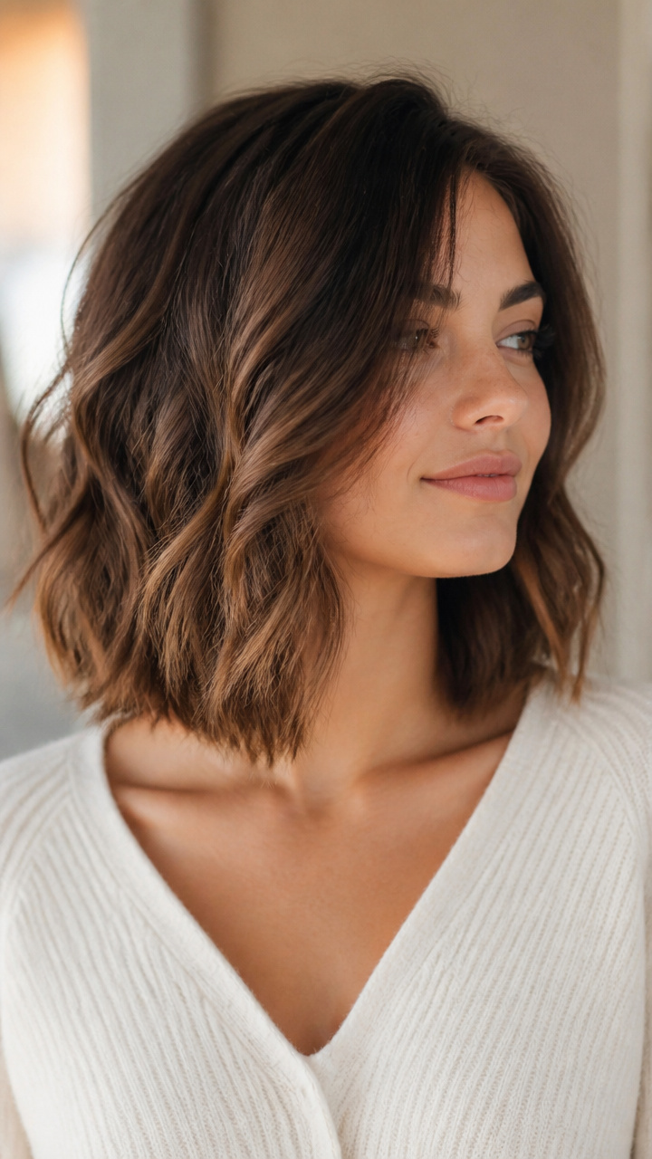 Wavy Lob with Off-Center Part