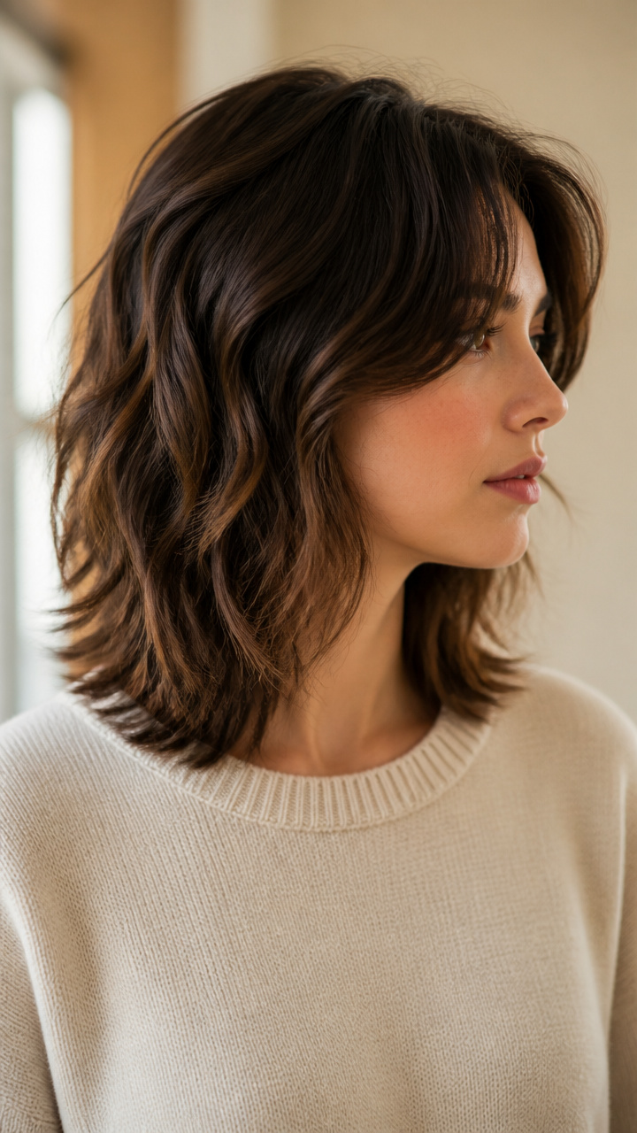 Wavy Shag with Curtain Fringe