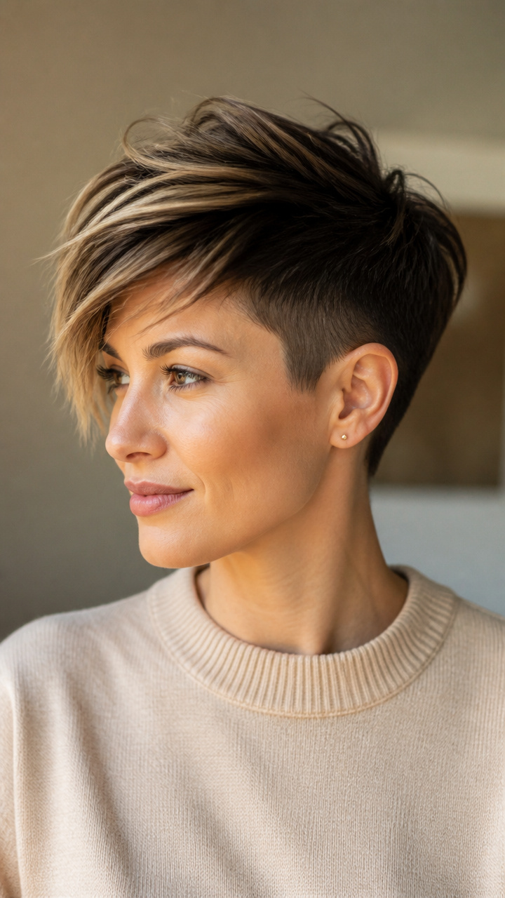Asymmetrical Pixie with Sweep