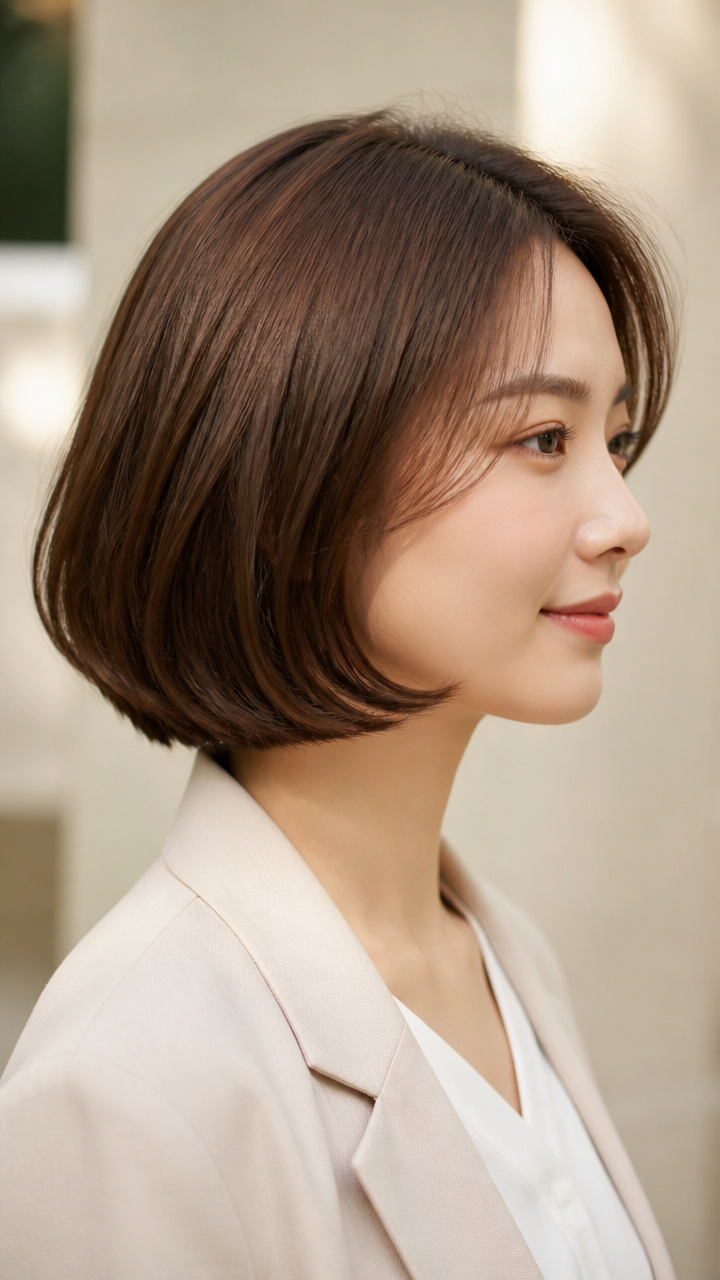 Curled Under Chin-Length Bob