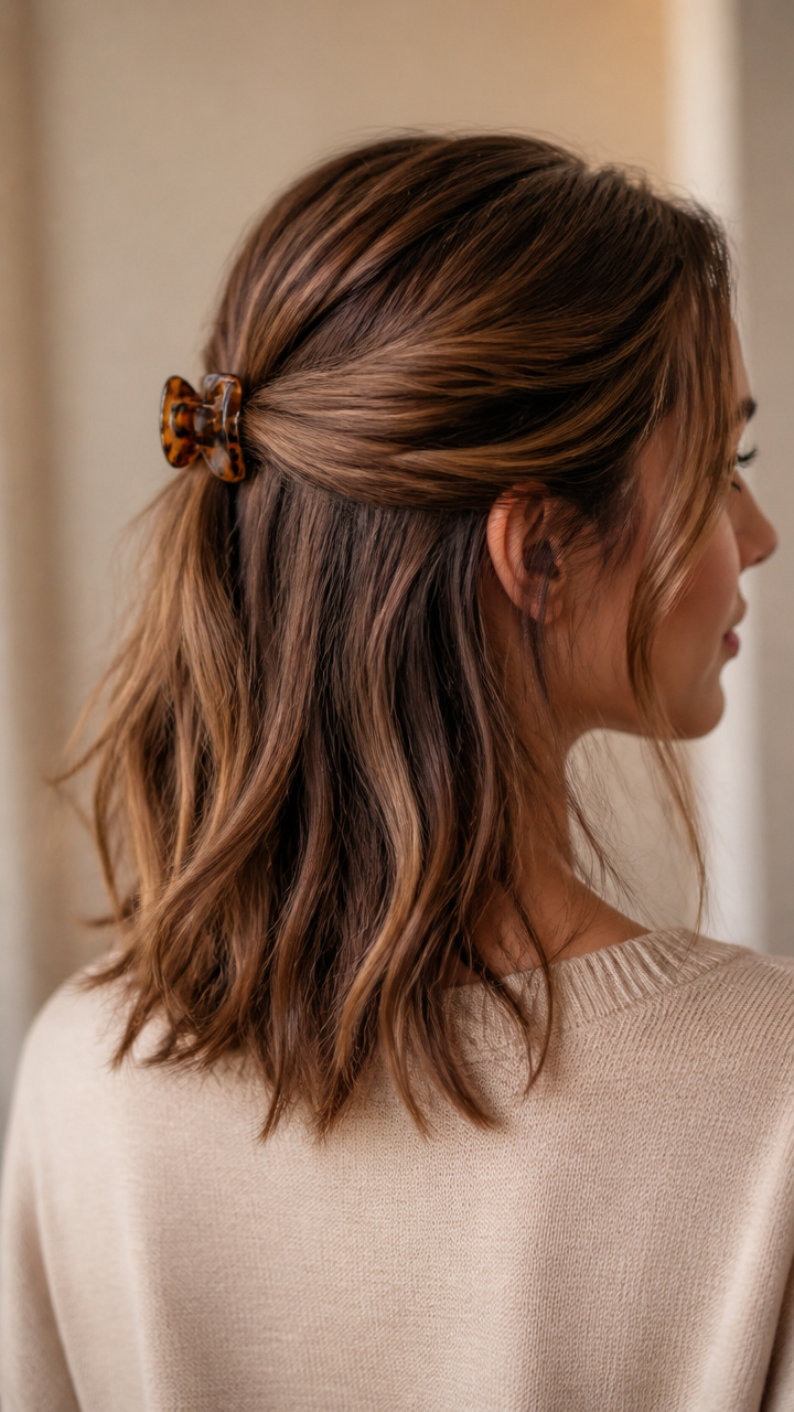 Half-Up Twist with Mini Claw Clip