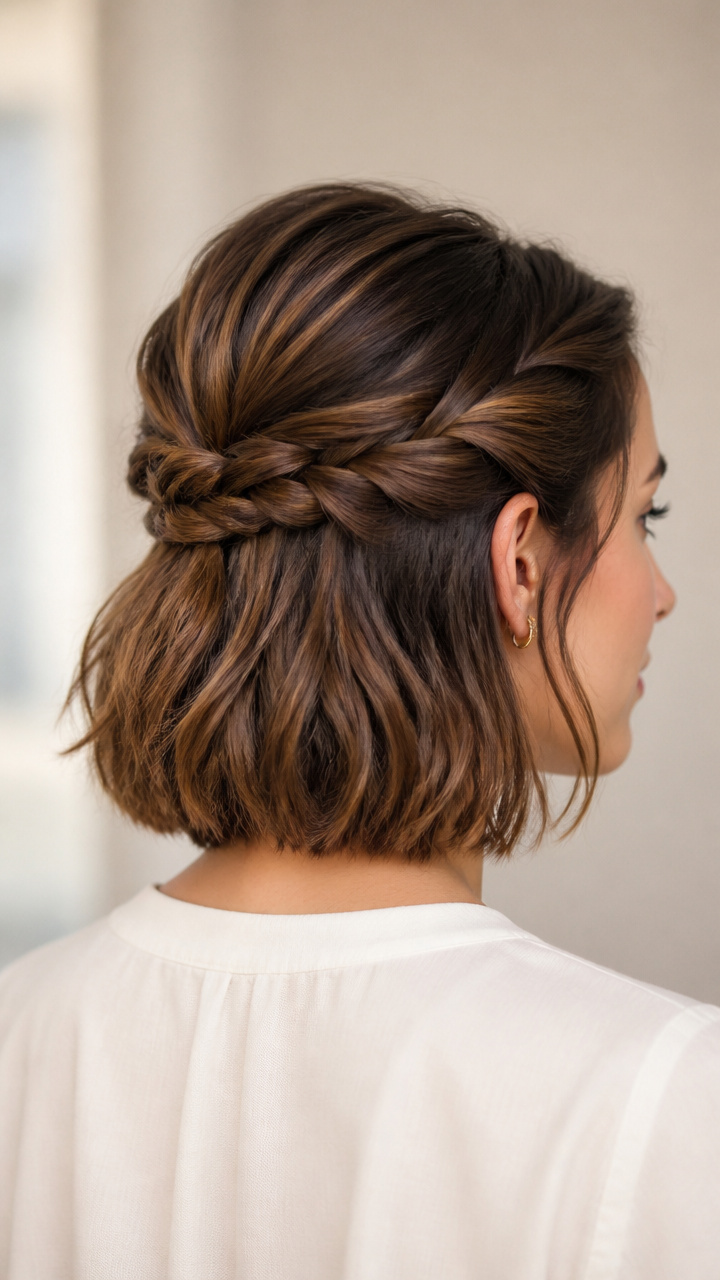 Half-Up Twisted Crown