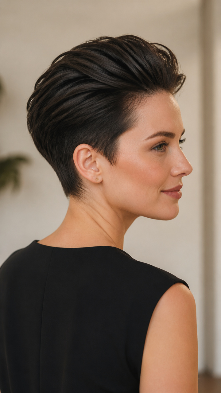 Sleek Back Combed Top