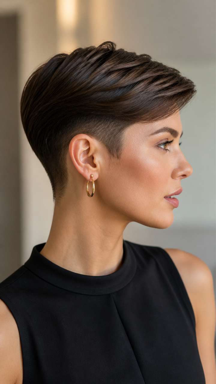Sleek Pixie with Defined Temples