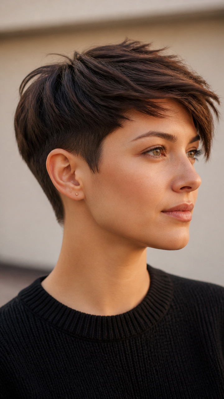 Textured Crop with Side Sweep