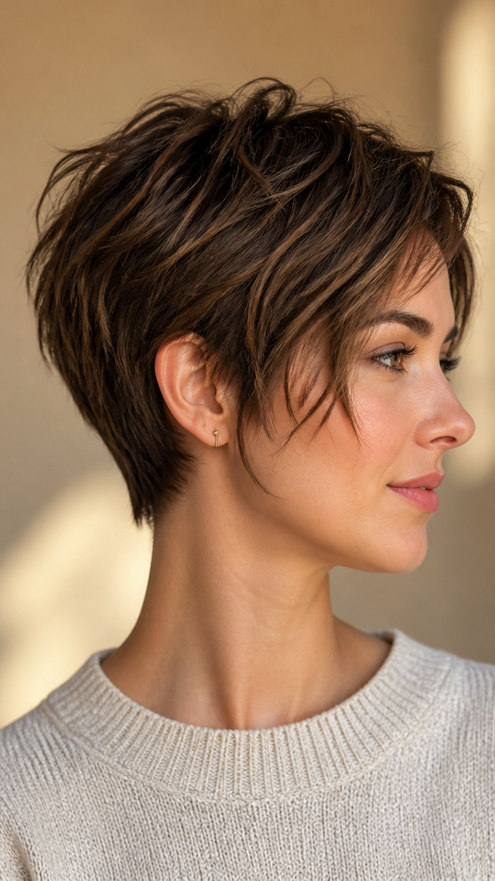Tousled Pixie with Piece-y Front