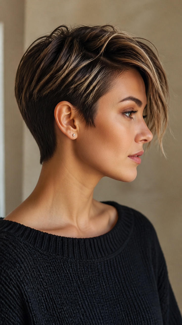 Asymmetrical Pixie Tuck