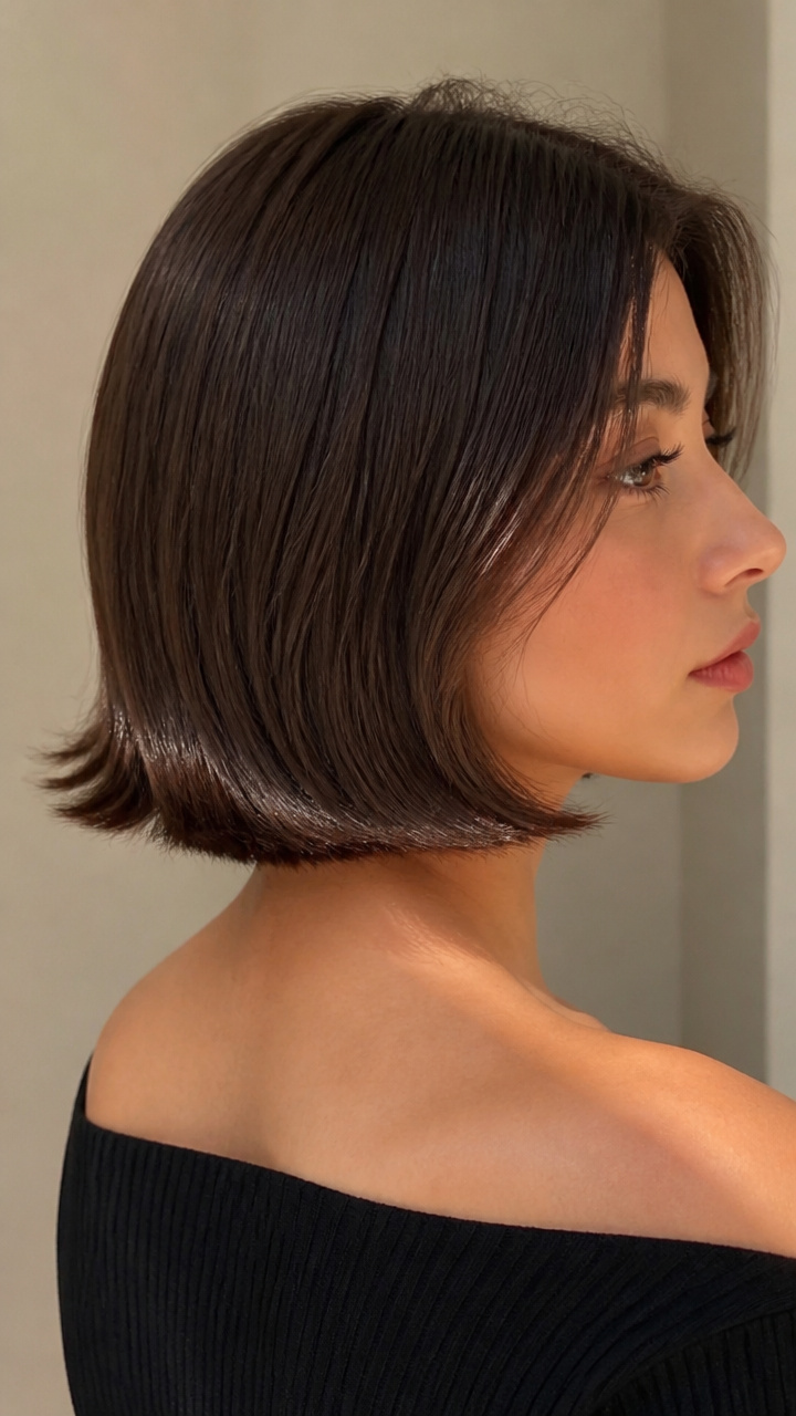Blunt Bob with Natural Flip