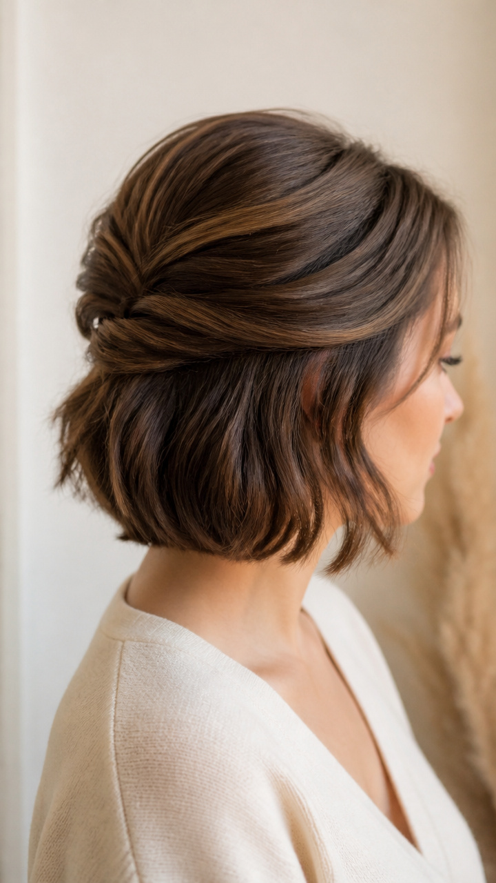 Half-Up Twist with Hidden Pin